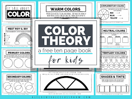 This color matching game for toddlers, preschoolers, kindergarteners, and grade 1 students helps children match colors and colors words while having fun spinning the color wheel! Color Theory For Kids A Free Printable Book The Kitchen Table Classroom