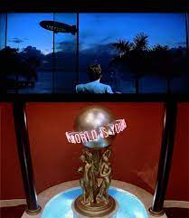 The world is yours, tony! In Scarface 1983 Tony Montana Sees The Phrase The World Is Yours On An Airship Advertising For Pan American Airlines Scarface Movie Tony Montana Scarface