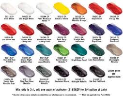 Auto Body Paint Colors Chart Auto Paint Colors Paint Colours