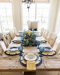 Which products in blue dining chairs are exclusive to the home depot? Decor Transition Into Fall Blue And Yellow Tablescape