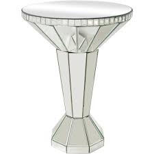 Fleet Mirrored Side Table Sterling Home Gallery Stores Mirrored Side Tables Mirrored Accent Table Round Accent Table