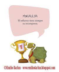 Moraleja De La Fabula La Liebre Y La Tortuga Del Libro Fabulas Para Leer En Familia Vol 1 Ilustrado Por Emilio Darlun C Emi Tortugas Dibujos Liebre Fabulas