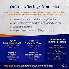 Online Offerings From Isha Go Here To Register For These Free Sessions Isha Sadhguru Org Online Offerings Offeringsin Isha Yoga Foundation Guided Meditation