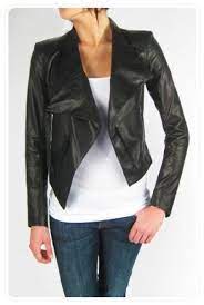 Dear Santa Helmut Lang Black Cropped Waxed Shine Leather Jacket In Black Leather Jackets Women Leather Jacket Jackets