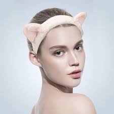 2 Stück Haarband Kosmetik Hasenohren Katzenohren, FUKPO Make Up Stirnbänder  Dusche Haarband Waschen Gesicht Kosmetisches Stirnband, Elastische Korallen  Fleece Haarbänder Damen Yoga Sport Spa Beauty : Amazon.de: Kosmetik