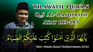 Tajwid di awal ayat ke 183 surat al baqarah ada 2, yaitu mad jaiz munfashil dan mad thabi'i. Tilawatil Qur An Surat Al Baqarah Ayat 183 185 Oleh Ustadz Taufiqurohman Youtube