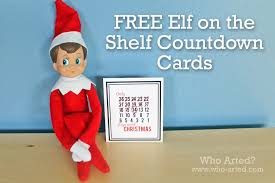 Elf On The Shelf Countdown Cards Who Arted Elf On The Shelf Elf Christmas Elf