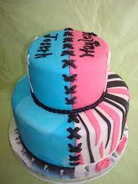 Write their name on this birthday cake & download it by clicking download 16th birthday cake. Boy Girl Twin Cake Twins Cake Kids Cake Twin Birthday Cakes
