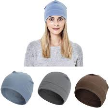 XiFe Unisex Indoors Cotton Beanie- Soft Sleep Cap Winter Warm Hat for Women  (ASXM31208) at Amazon Women's Clothing store