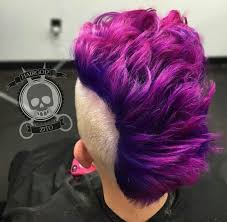 Mohawk Purple Fade Into Pink Hair Styles Cool Hairstyles Crazy Hair