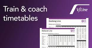 V Line Regional Public Transport For Victoria Train Coach Timetable List