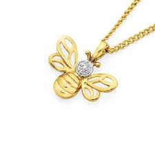 9ct Gold Diamond Bee Pendant Themed Jewelry Jewelry Stores Favorite Jewelry