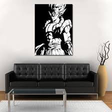Cheap Black And White Canvas Prints Grinning Gogeta Black White Minimalist 1pc Wall Art Canvas Print Dbz Dragonball Wallart Wall Art Canvas Prints Canvas Prints Wall Art