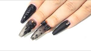 Esculpido de uñas al mejor precio. Tutorial Unas Negras Traslucidas Youtube