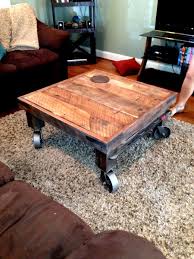 This short heighted coffee table has a narrow flat base that provides it a good stability on the ground. Hand Made Industrial Feel Reclaimed Wood Coffee Table By Mark Alan Artisan Woods Custommade Com