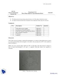 Induction machine, induction motor, motor scalar control, open loop v/f control, slip. Three Phase Squirrel Cage Induction Motor Electro Mechanical Systems Lab Mannual Docsity