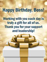 Working With You Is A Gift Happy Birthday Wishes Card For Boss Birthday Greeting Cards By Davia Boss Birthday Quotes Happy Birthday Boss Quotes Birthday Message For Boss