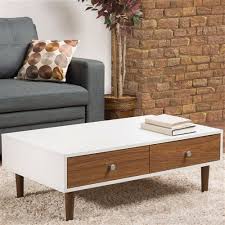Useful Mid Century Style White Walnut Wood Coffee Table Sale Coffee Tables Shop Buymorecoffee Com Coffee Table Wood Coffee Table With Drawers Mid Century Modern Coffee Table