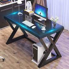 Glass computer table computer tables commercial furniture small tables office desk modern design cool stuff study home decor. Z Shape Tempered Glass Computer Desk Home Office Simple Modern Desk Desktop Study Desk Office Desk Gaming Table Wish