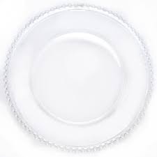 Many of these sets were made in a variety of colors and patterns. Tigerchef Round Clear Beaded Rim Glass Charger Plate 12