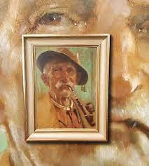 Olgemalde Bernd Funke 1902 Essen Charakterkopf Mit Pfeife Und Tirolerhut Ebay Gemalde Olgemalde Tirolerhut