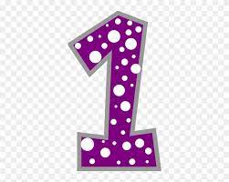 Number 1 Purple And Grey Polkadot Clip Art Polka Dot Number 1 4288 Clip Art Polka Dots Dots