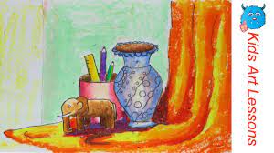 This is a different kind of experience that i believe brings additional value to their drawing experience as it challenges their understanding and ability to look at. How To Draw A Easy Still Life Step By Step For Beginners In Oil Pastel Youtube