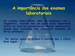 Exames laboratoriais enfª r1 mariana barros pronto socorro cardiológico de pernambuco profº luiz tavares programa de especialização em cardiologia modalidade residência maio 2014 2. A Importa Ncia Dos Exames Bioqui Micos Na Pra Tica 1