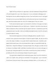 But they do not affect the opinions and recommendations of the authors. English 160 Final Portfolio Cover Letter Connor Doolan 4214 W Prairie Dr Alsip Il 60803 December 3 2016 First Year Writing Program Portfolio Review Course Hero