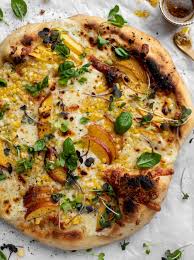 Corn Peach Pizza With Chili Garlic Sauce Corn And Peach Pizza Recipe Peach Pizza Chili Garlic Sauce Cooking