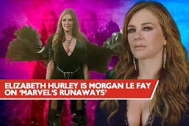 Elizabeth hurley has flourished as a model, actress, and businesswoman. Elizabeth Hurley Is A Cruel Cleavage Queen In Marvel S Runaways Season 3