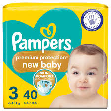 Pampers New Baby Nappies, Size 3 (6-10kg) Essential Pack 40 per pack | Zoom