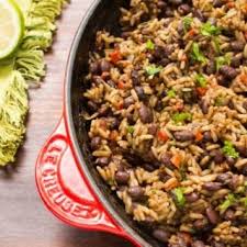 Puerto rican rice and beans with green olives. Gallo Pinto Costa Rican Beans And Rice Striped Spatula