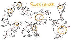 A Character S Pose And Motions Tend To Have One Specific Power Center That Pulls Or Pushes A Character Which Of Cartoon Tutorial Animation Animated Drawings