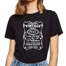 At age 70, most people have retired from work. Tops T Shirt Women 70th Birthday Gift Ideas For Women Design Black Custom Female Tshirt T Shirts Aliexpress