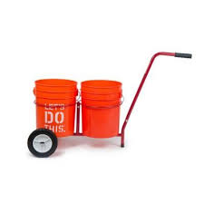 Bucket Buddy 5 Gal Dual Bucket Steel All Purpose Cart In Red Bb0r1 The Home Depot The Home Depot Steel Buddy