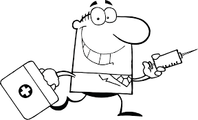 Doctor With A Syringe Coloring Page Coloring Pages Vintage Coloring Books Coloring Books