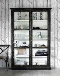 Black Elm Wood Display Cabinet Glass Cabinet Home Decor Inspiration Cabinet