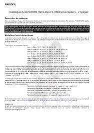 Catalogue du DVD-ROM Rétro-Docs 9 (Matériel européen ... - Radiofil