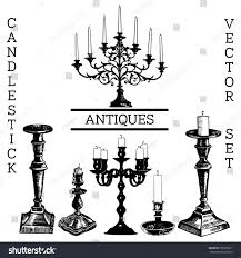Black And White Candlesticks Clipart Set Of Old Antique Candlesticks Hand Drawn Vector Illustration Isolated On White Background Candle Drawing Art Candle Drawing Candle Illustration