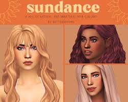 Sundance Hair Pack Finally Finished This Pack It In 2020 Sims Hair Sims 4 Dresses Sims 4 Characters