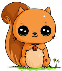 Squirrel Schattige Tekeningen Dieren Tekenen Kawaii Tekeningen