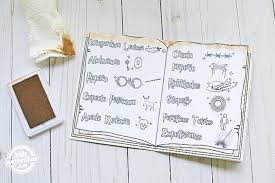 Harry potter wand shop & free printable. Diy Harry Potter Spell Book Using Free Printable Coloring Pages