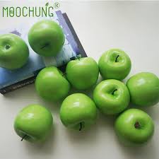 High quality kitchen accessory with competitive price. Moochung Fake Green Apples Artificial Plastic Apple Kitchen Decorations Party Home Wedding Decor Teaching Toys 8 5 8cm Artificial Fruits Aliexpress