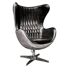Get 5% in rewards with club o! Armchair Chair Egg Chair Leather Metal Black 105229