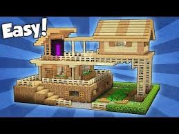 How about building a house insid. Minecraft Wooden Survival House Tutorial How To Build A House In Minecraft Easy Youtube Minecraft House Tutorials Minecraft Minecraft Survival