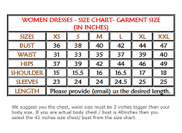 42 Proper Bust In Size Chart