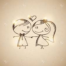 Getekend Bruidspaar Hochzeit Zeichnung Gluckwunsche Hochzeit Karte Hochzeit