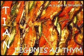 Tian De Legumes Au Thym De Cyril Lignac A La Table De Berangere Tian De Legumes Recettes De Cuisine Recette Tian