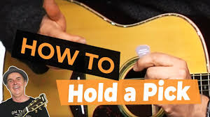 Picks are pretty inexpensive, and it might be good to purchase a variety and experiment with what less exposed pick surface can give you better accuracy to hit single notes. How To Hold A Pick Lesson 6 Real Guitar Lessons By Tomas Michaud